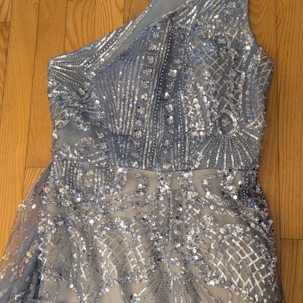 Stunning One-Shoulder Sequin Dress